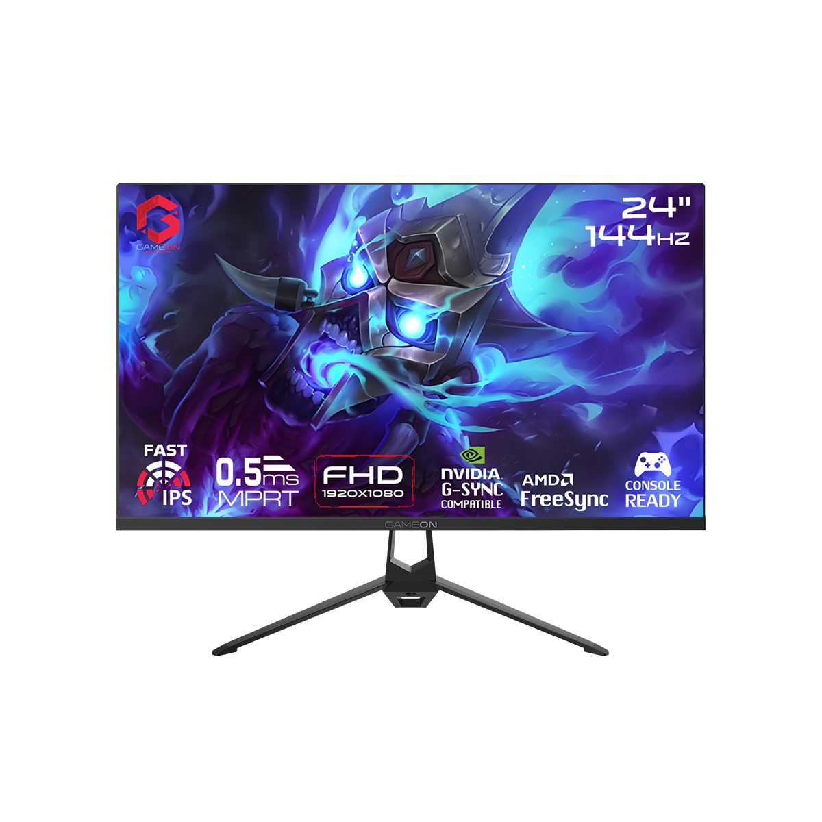 GAMEON GOES24FHD144IPS Essential Series 24" FHD, 144Hz, MPRT 0.5ms, HDMI 2.1, Fast IPS Gaming Monitor (Supports PS5) - Black