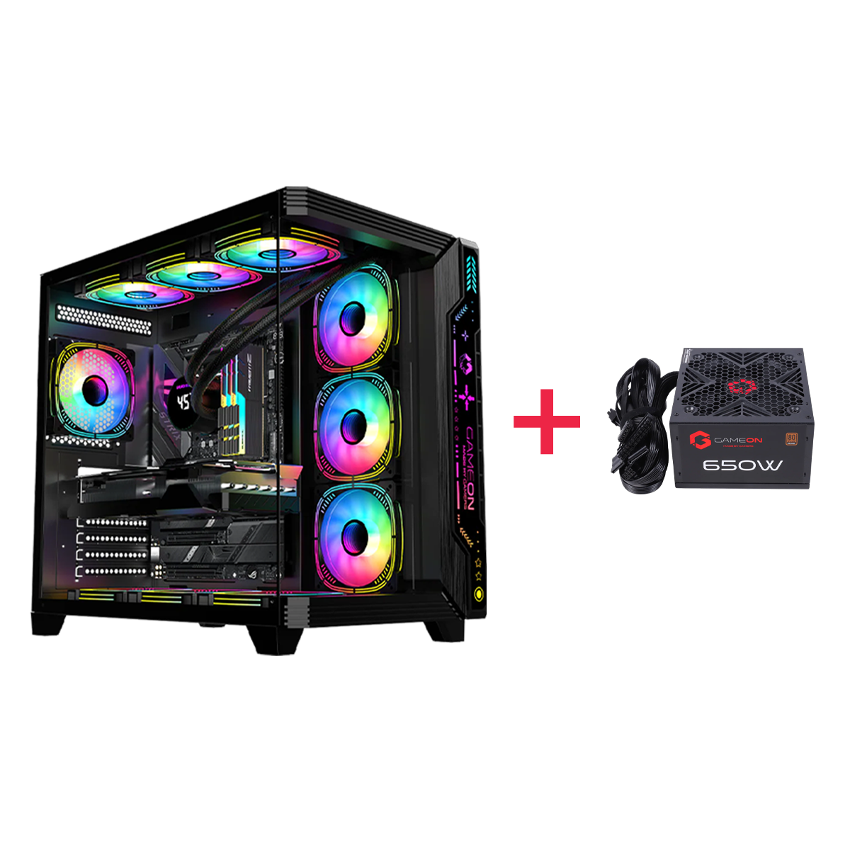 Customized Gaming PC - Intel i5 14400F Processor, 16GB RAM, 1TB SSD, RTX 3050 6GB, 650W PSU - Black
