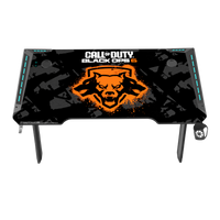 Call Of Duty (COD) Hawksbill BLKOPS6 Series RGB Flowing Light Gaming Desk With Mouse pad, Headphone Hook & Cup Holder - Black