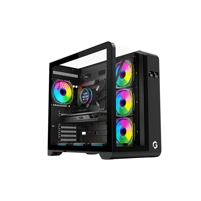 GAMEON Infinity Midnight Series ARGB Mid Tower Gaming Case - Black