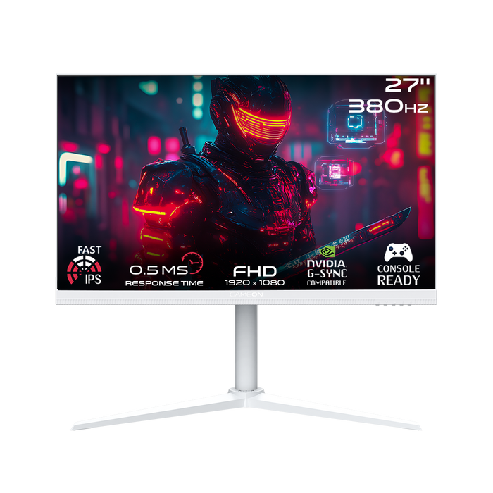 GAMEON GOAP27FHD380IPS Artic Pro Series 27" FHD, 380Hz, MPRT 0.5ms, HDMI 2.1, Fast IPS Gaming Monitor (Supports PS5) - White