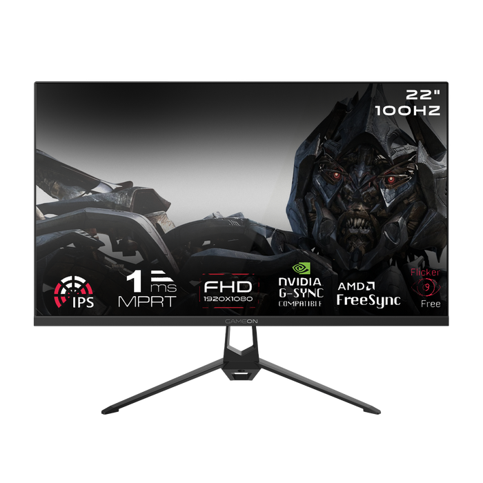 GAMEON GOES22FHD100IPS Essential Series 22" FHD, 100Hz, MPRT 1ms, HDMI 2.1, IPS Gaming Monitor - Black