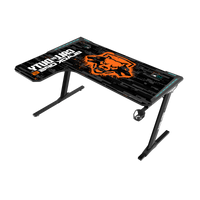 Call Of Duty (COD) Raptor BLKOPS6-L Series L-Shaped RGB Flowing Light Gaming Desk With Mouse pad, Headphone Hook, Cup Holder, Cable Management, Gamepad Holder, Qi Wireless Charger & USB Hub - Black