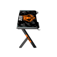 Call Of Duty (COD) Hawksbill BLKOPS6 Series RGB Flowing Light Gaming Desk With Mouse pad, Headphone Hook & Cup Holder - Black