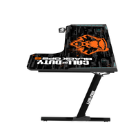 Call Of Duty (COD) Raptor BLKOPS6-R Series L-Shaped RGB Flowing Light Gaming Desk With Mouse pad, Headphone Hook, Cup Holder, Cable Management, Gamepad Holder, Qi Wireless Charger & USB Hub - Black