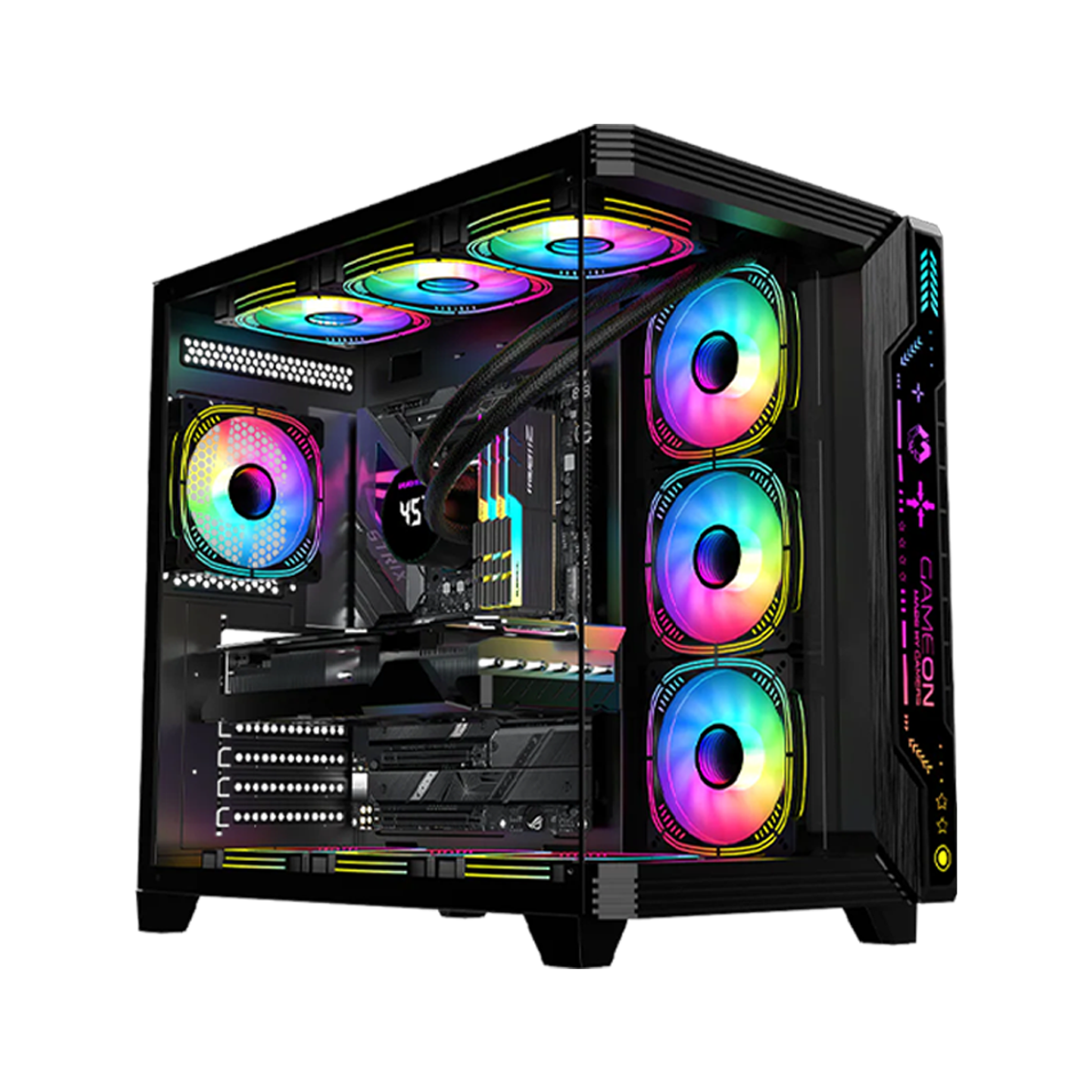 Customized Gaming PC Bundle - Intel i5 14400F Processor, 16GB RAM, 1TB SSD, RTX 3050 6GB, 650W PSU, 24" FHD 180Hz Monitor & All-In-One Gaming Bundle (Keyboard, Headset, Mouse & Mousepad) - Black