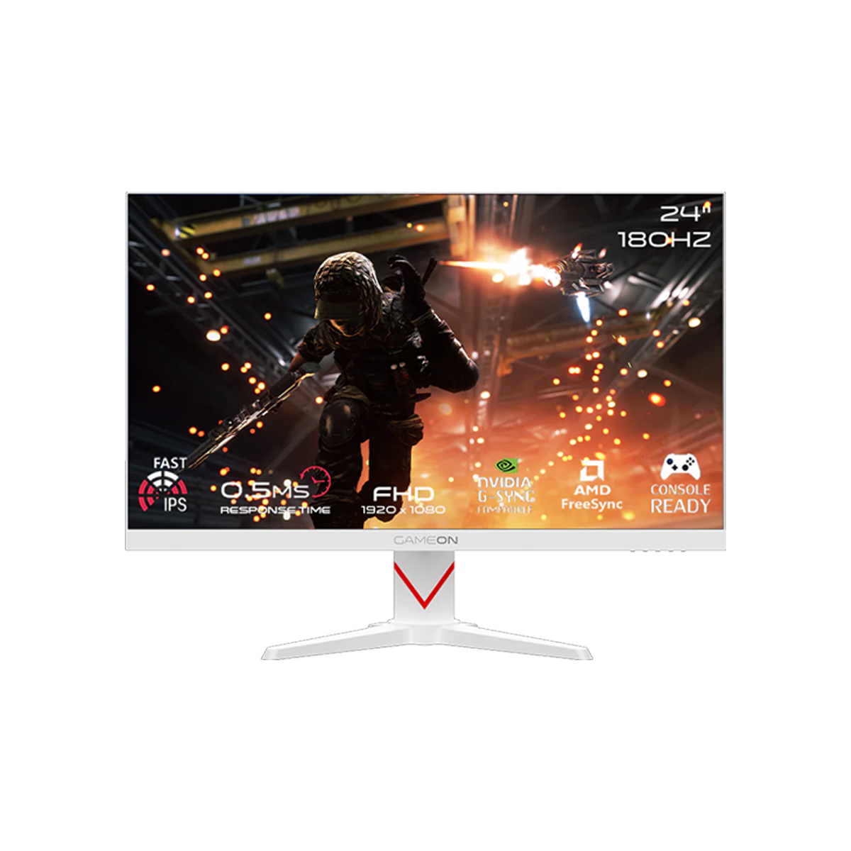 Customized Gaming PC Bundle - Intel i5 12400F Processor, 16GB RAM, 1TB SSD, RTX 3050 6GB, 650W PSU, 24" FHD 180Hz Monitor & All-In-One Gaming Bundle (Keyboard, Headset, Mouse & Mousepad) - White