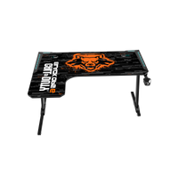 Call Of Duty (COD) Raptor BLKOPS6-L Series L-Shaped RGB Flowing Light Gaming Desk With Mouse pad, Headphone Hook, Cup Holder, Cable Management, Gamepad Holder, Qi Wireless Charger & USB Hub - Black