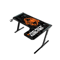 Call Of Duty (COD) Raptor BLKOPS6-R Series L-Shaped RGB Flowing Light Gaming Desk With Mouse pad, Headphone Hook, Cup Holder, Cable Management, Gamepad Holder, Qi Wireless Charger & USB Hub - Black