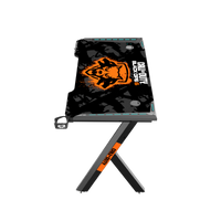 Call Of Duty (COD) Hawksbill BLKOPS6 Series RGB Flowing Light Gaming Desk With Mouse pad, Headphone Hook & Cup Holder - Black