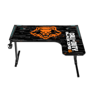 Call Of Duty (COD) Raptor BLKOPS6-R Series L-Shaped RGB Flowing Light Gaming Desk With Mouse pad, Headphone Hook, Cup Holder, Cable Management, Gamepad Holder, Qi Wireless Charger & USB Hub - Black