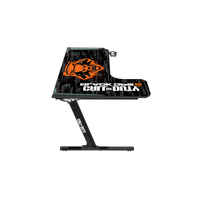 Call Of Duty (COD) Raptor BLKOPS6-L Series L-Shaped RGB Flowing Light Gaming Desk With Mouse pad, Headphone Hook, Cup Holder, Cable Management, Gamepad Holder, Qi Wireless Charger & USB Hub - Black