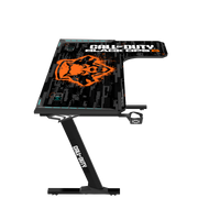 Call Of Duty (COD) Raptor BLKOPS6-R Series L-Shaped RGB Flowing Light Gaming Desk With Mouse pad, Headphone Hook, Cup Holder, Cable Management, Gamepad Holder, Qi Wireless Charger & USB Hub - Black