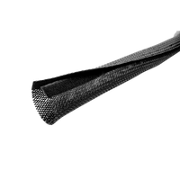 GAMEON GO-5374 Flexible Cable Wrap Sleeve with Hook and Loop Fastener (85mm/3.3" Width) - Black