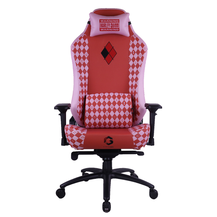 GAMEON x DC Licensed Gaming Chair With Adjustable 4D Armrest & Metal Base - Harley Quinn