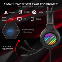 GAMEON GOT100 Ravenstrike RGB Gaming Headset - Black