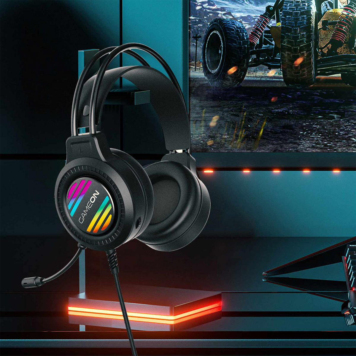 GAMEON GOT100 Ravenstrike RGB Gaming Headset - Black