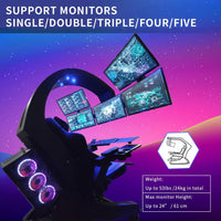 GAMEON IW-320 Zero Gravity Reclining Computer Workstation Gaming Simulator Chair/Cockpit – Black