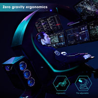GAMEON IW-320 Zero Gravity Reclining Computer Workstation Gaming Simulator Chair/Cockpit – Black