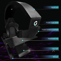 GAMEON IW-320 Zero Gravity Reclining Computer Workstation Gaming Simulator Chair/Cockpit – Black