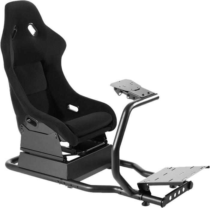 GAMEON Pro Racing Simulator Cockpit With Gear Shifter Mount - Black