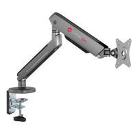 GAMEON GO-2168 PRO V2 Single Monitor Arm For Gaming And Office Use, 17" - 32" With RGB Lighting, Arm Up To 9 KG, Space Grey