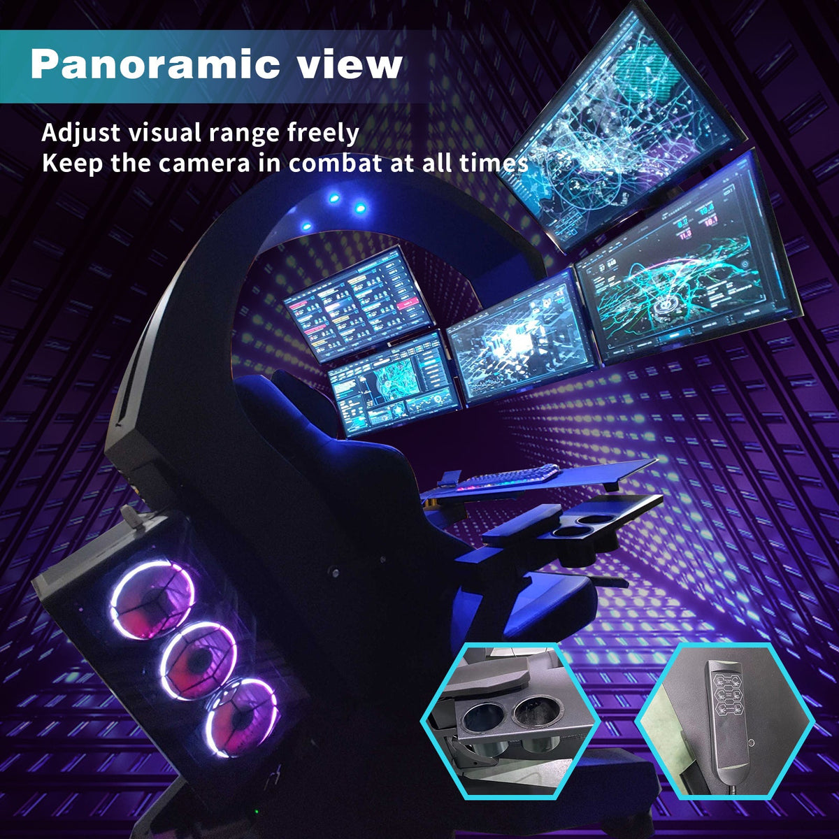 GAMEON IW-320 Zero Gravity Reclining Computer Workstation Gaming Simulator Chair/Cockpit – Black