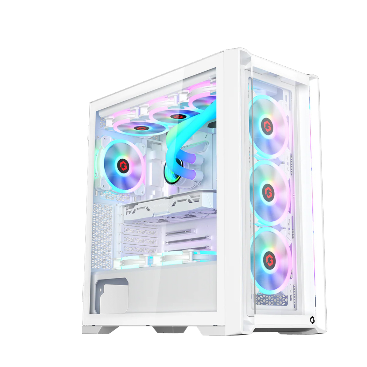 Customized Gaming PC Bundle - Intel i5 12400F Processor, 16GB RAM, 1TB SSD, RTX 3050 6GB, 650W PSU, Liquid Cooler - White