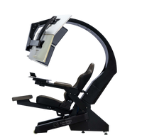 GAMEON IW-320 Zero Gravity Reclining Computer Workstation Gaming Simulator Chair/Cockpit – Black