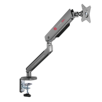 GAMEON GO-2168 PRO V2 Single Monitor Arm For Gaming And Office Use, 17" - 32" With RGB Lighting, Arm Up To 9 KG, Space Grey