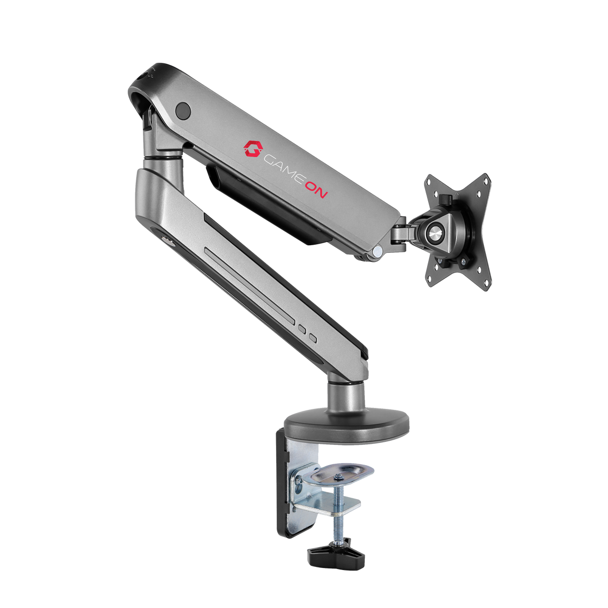 GAMEON GO-2168 PRO V2 Single Monitor Arm For Gaming And Office Use, 17" - 32" With RGB Lighting, Arm Up To 9 KG, Space Grey