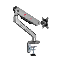 GAMEON GO-2168 PRO V2 Single Monitor Arm For Gaming And Office Use, 17" - 32" With RGB Lighting, Arm Up To 9 KG, Space Grey