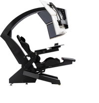 GAMEON IW-320 Zero Gravity Reclining Computer Workstation Gaming Simulator Chair/Cockpit – Black