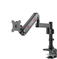 GAMEON GO-2083 Pole-Mounted Aluminum Heavy-Duty Spring-Assisted Single Monitor Arm For Gaming And Office Use, 17" - 49", Flat Monitor Up To 18 KG & Curve Monitor Up To 14 KG, Black