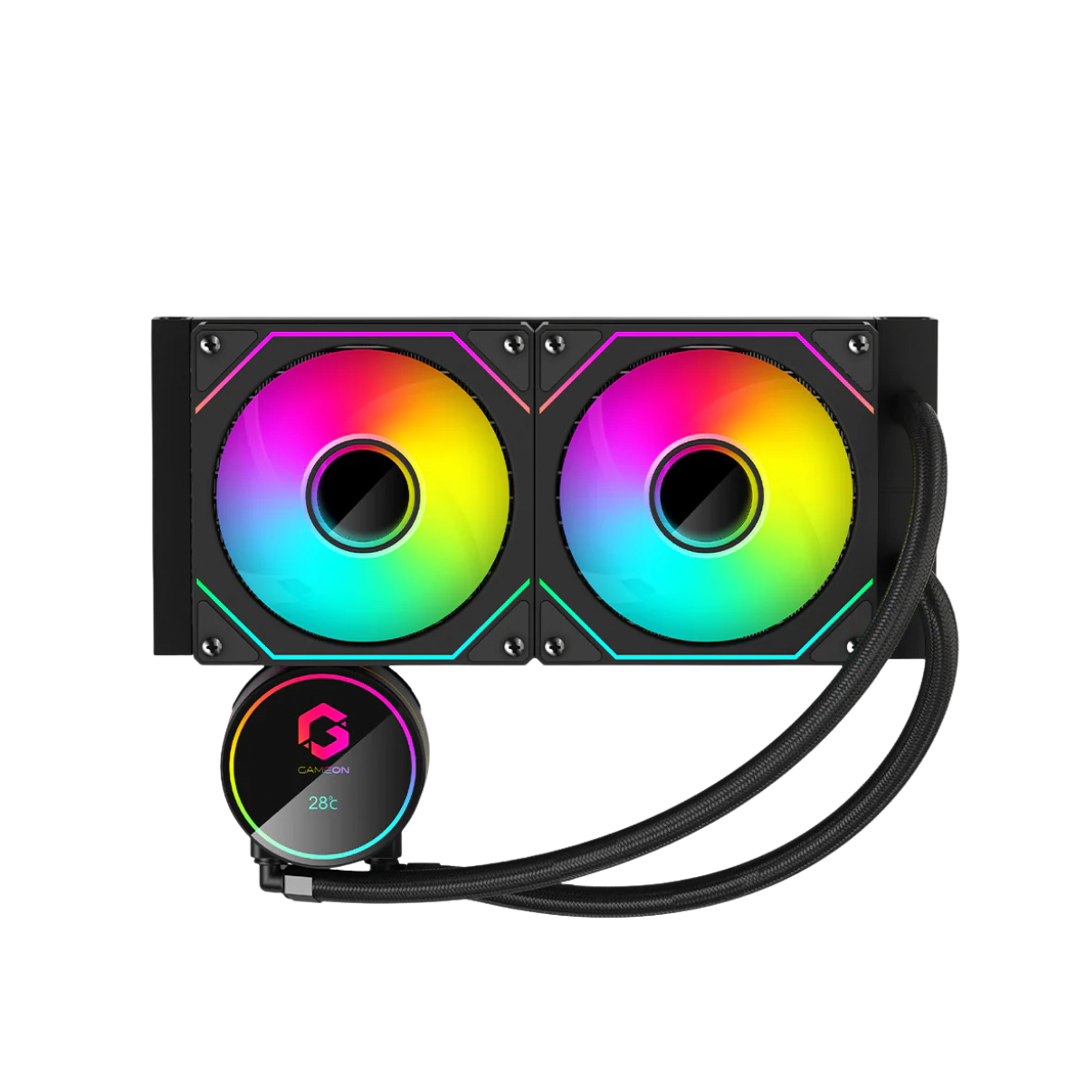 Customized Gaming PC Bundle - Intel i5 12400F Processor, 16GB RAM, 1TB SSD, RTX 3050 6GB, 650W PSU, Liquid Cooler + FREE Cololight LED Strip Light & Deltaco Gaming Headset - Black