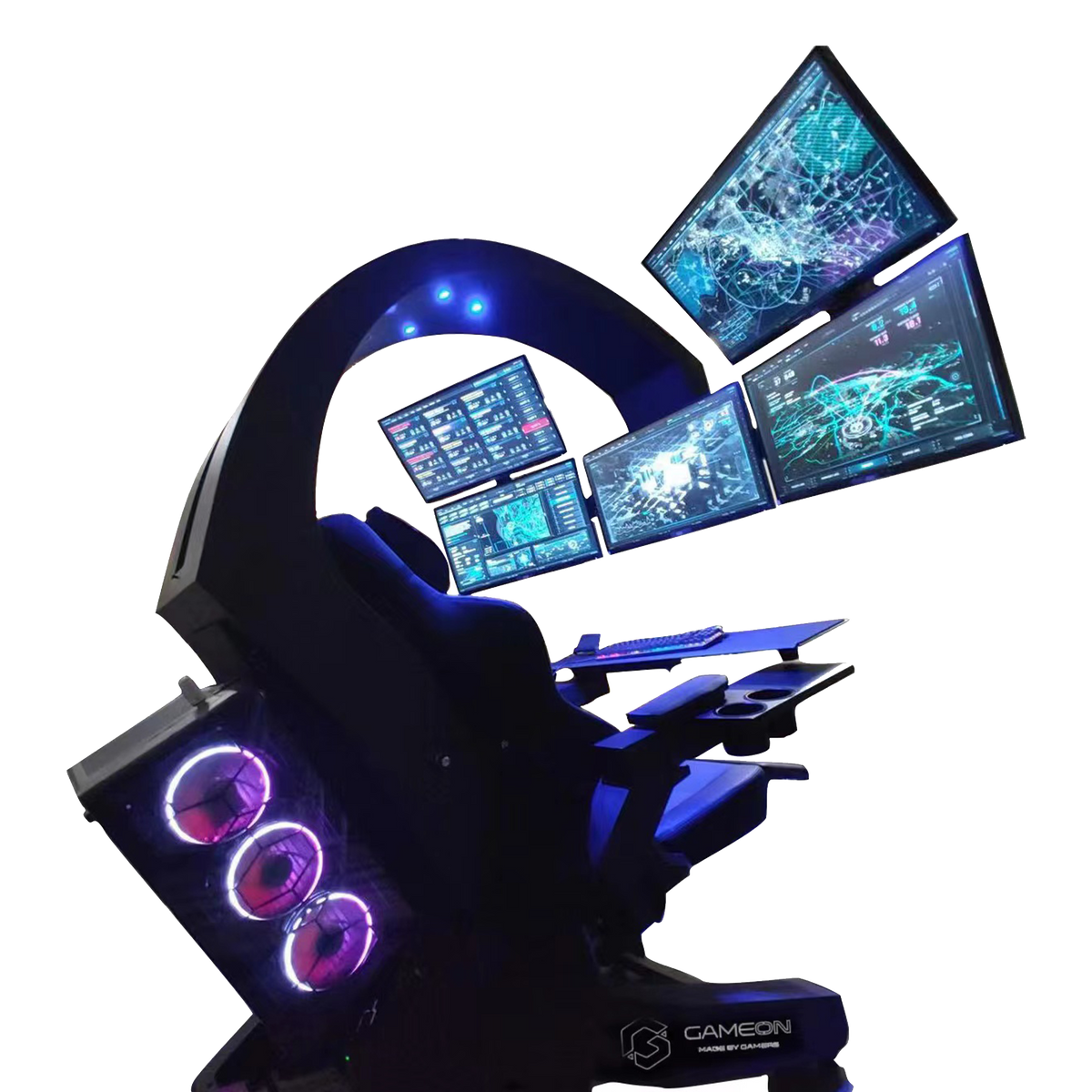 GAMEON IW-320 Zero Gravity Reclining Computer Workstation Gaming Simulator Chair/Cockpit – Black