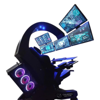 GAMEON IW-320 Zero Gravity Reclining Computer Workstation Gaming Simulator Chair/Cockpit – Black