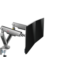 GAMEON GO-2151 PRO V2 Dual Monitor Arm For Gaming And Office Use, 17" - 32" With RGB Lighting, Each Arm Up To 9 KG, Space Grey