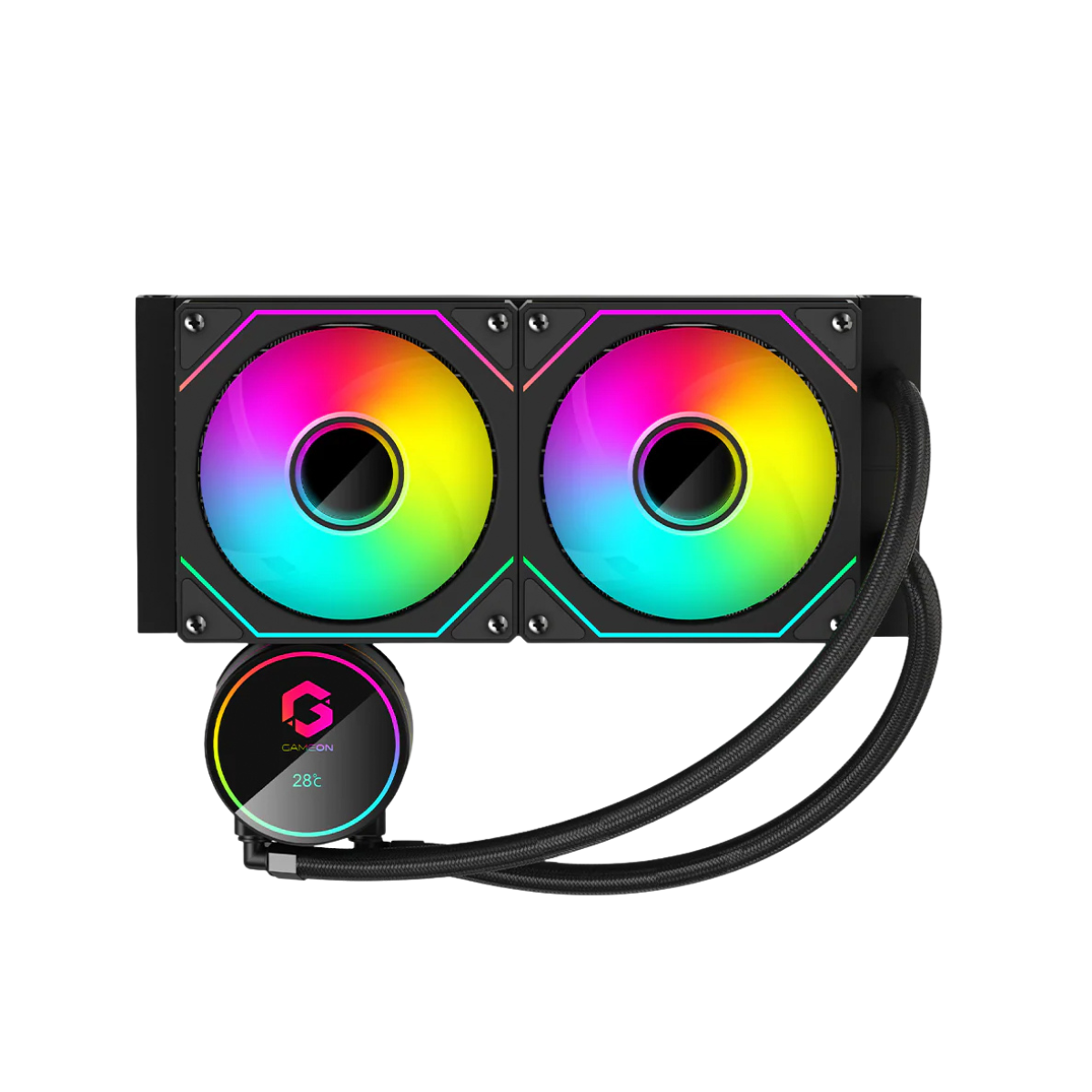 Customized Gaming PC Bundle - Intel i5 12400F Processor, 16GB RAM, 1TB SSD, RTX 3050 6GB, 650W PSU, Liquid Cooler + FREE Cololight LED Strip Light & Deltaco Gaming Headset - Black