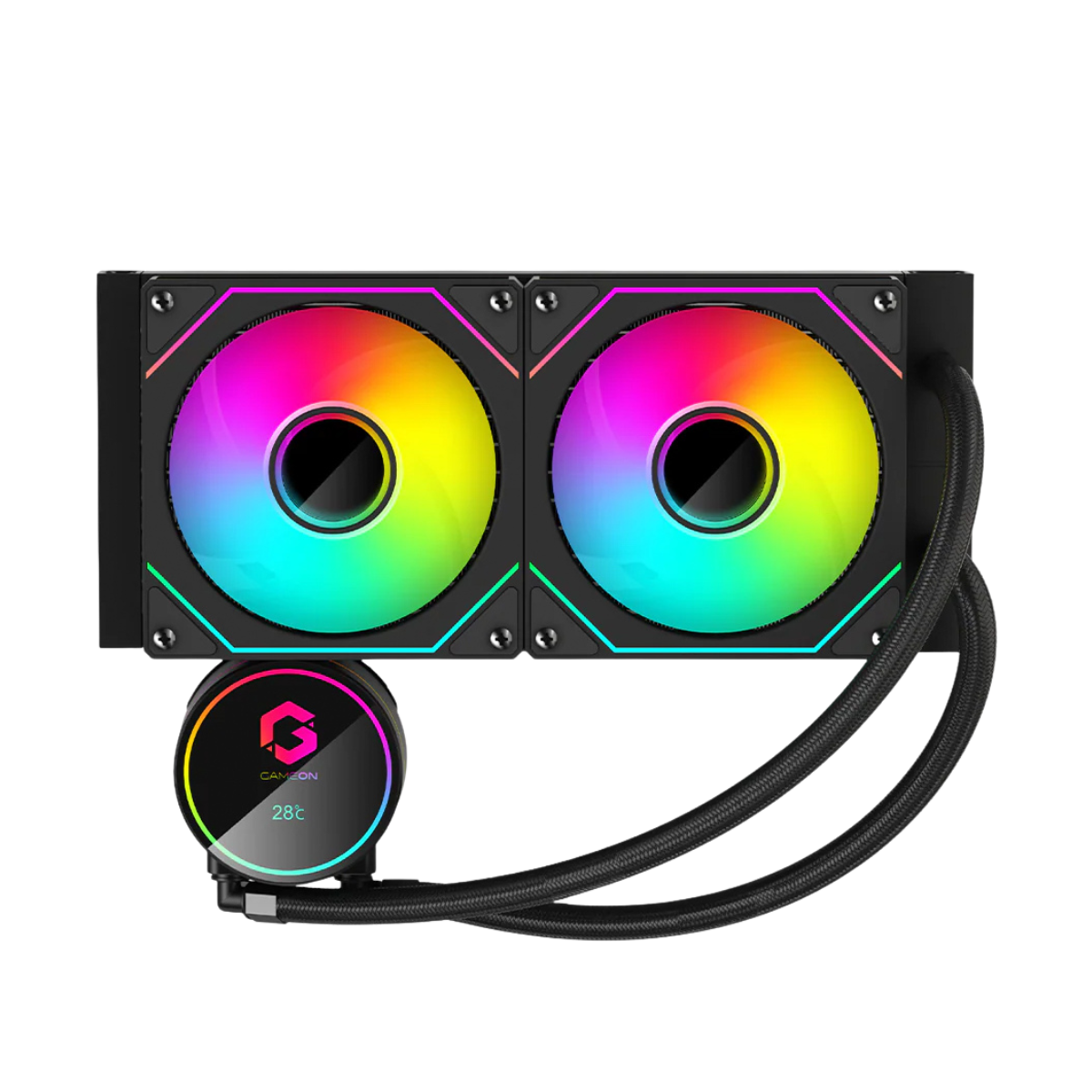 Customized Gaming PC Bundle - Intel i5 12400F Processor, 16GB RAM, 1TB SSD, RTX 3050 6GB, 650W PSU, Liquid Cooler + FREE Cololight LED Strip Light & Deltaco Gaming Headset - Black