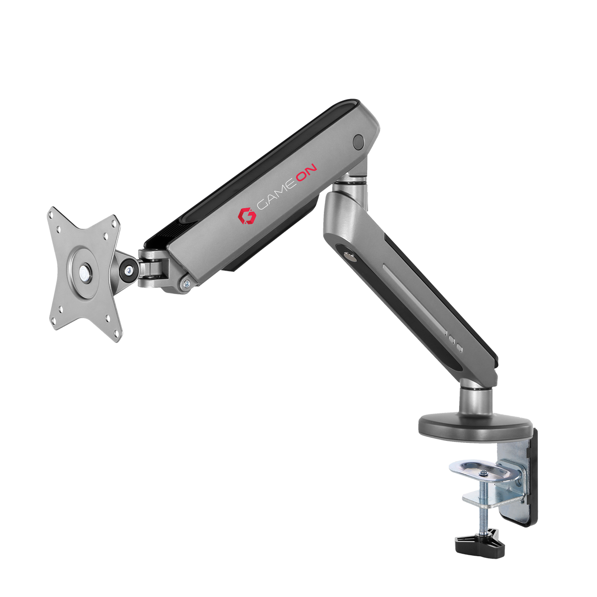 GAMEON GO-2168 PRO V2 Single Monitor Arm For Gaming And Office Use, 17" - 32" With RGB Lighting, Arm Up To 9 KG, Space Grey