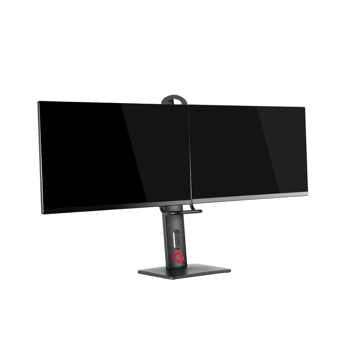 GAMEON GO-2052 Easy To Adjust Vertical Lift Dual Screen Monitor Stand For Gaming And Office Use, 17" - 27", Each Arm Up To 6 KG, Black
