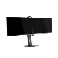 GAMEON GO-2052 Easy To Adjust Vertical Lift Dual Screen Monitor Stand For Gaming And Office Use, 17" - 27", Each Arm Up To 6 KG, Black