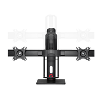 GAMEON GO-2052 Easy To Adjust Vertical Lift Dual Screen Monitor Stand For Gaming And Office Use, 17" - 27", Each Arm Up To 6 KG, Black