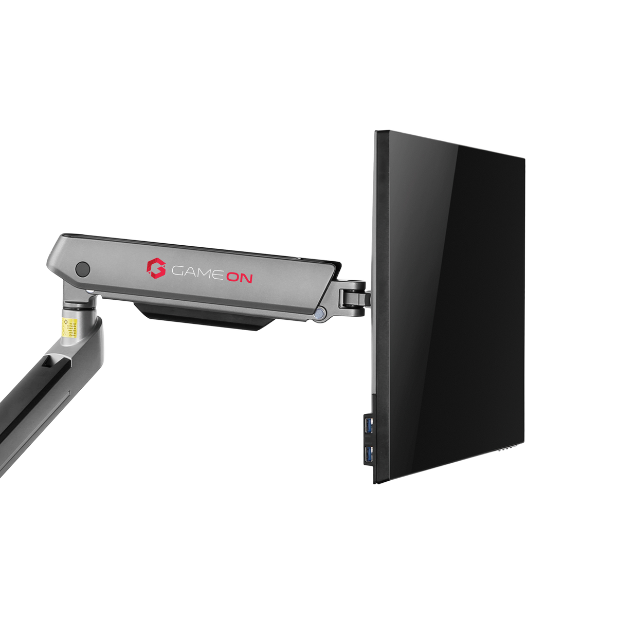 GAMEON GO-2168 PRO V2 Single Monitor Arm For Gaming And Office Use, 17" - 32" With RGB Lighting, Arm Up To 9 KG, Space Grey