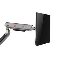 GAMEON GO-2168 PRO V2 Single Monitor Arm For Gaming And Office Use, 17" - 32" With RGB Lighting, Arm Up To 9 KG, Space Grey