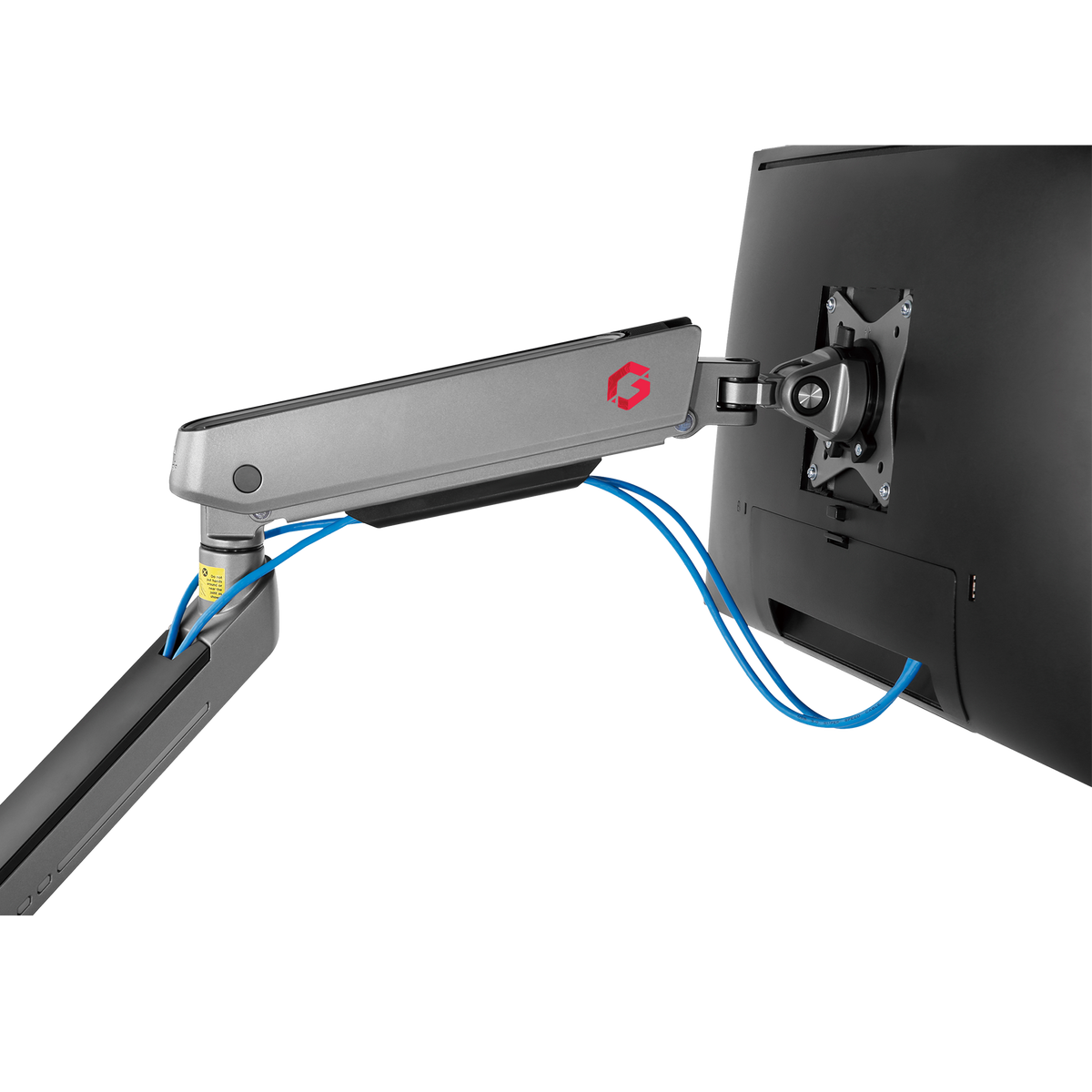GAMEON GO-2151 PRO V2 Dual Monitor Arm For Gaming And Office Use, 17" - 32" With RGB Lighting, Each Arm Up To 9 KG, Space Grey