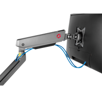GAMEON GO-2151 PRO V2 Dual Monitor Arm For Gaming And Office Use, 17" - 32" With RGB Lighting, Each Arm Up To 9 KG, Space Grey