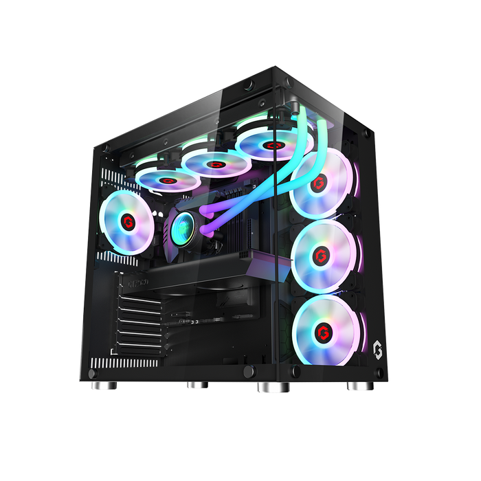 GAMEON Emperor Midnight II Series Mid Tower Gaming Case - Black