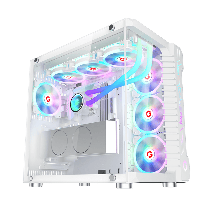 GAMEON Emperor Arctic III Series Mid Tower Gaming Case - White